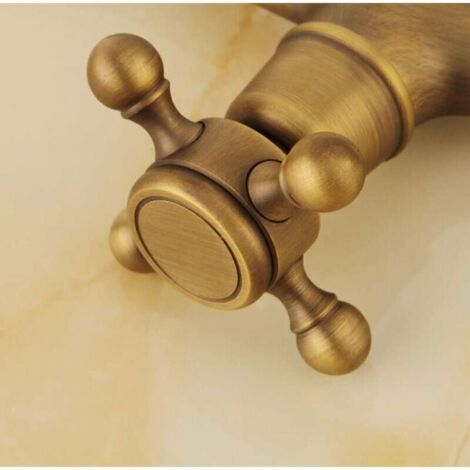 Rubinetto per acqua fredda a parete vintage per lavandino del bagno, rubinetti in ottone per vasca da bagno, per piscina per spazzoloni da giardino