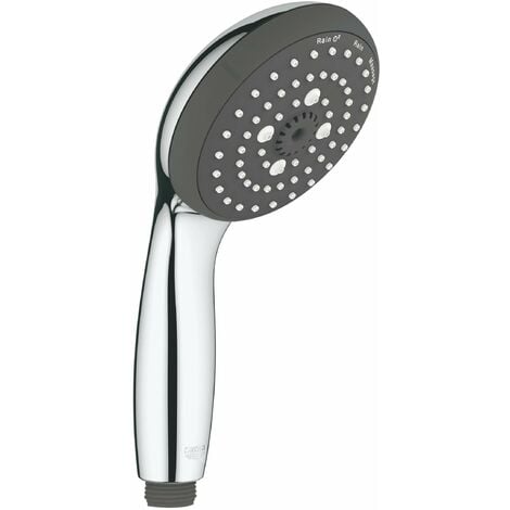 Grohe Vitalio Start 100 Manopola Doccia, 3 Getti, Tecnologia Water Saving, Sistema Di Montaggio Universale, 26031000, Grigio Cromo, 10 Cm