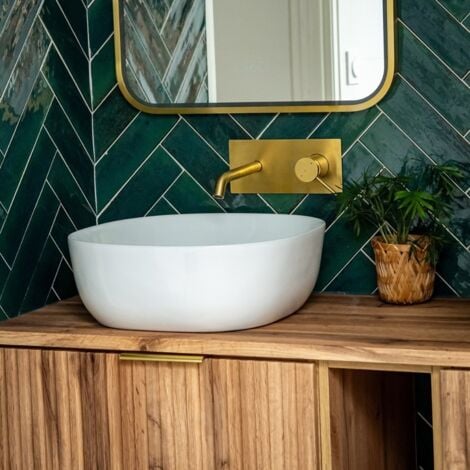 Essebagno Miscelatore da incasso per lavabo Envol oro spazzolato