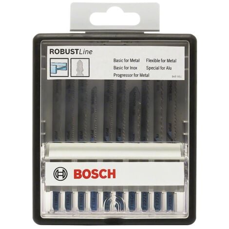 Bosch Home and Garden 2607010541 Robust Line Set 10 Lame Seghetto, Metallo, Argento