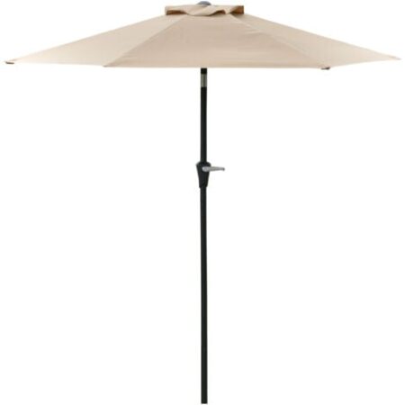 Outsunny Ombrellone da Terrazzo 2.3x2m Inclinabile Apertura a Manovella Cachi