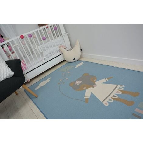 TAPPETO per bambini LOKO Toppolino blu antiscivolo blue 160x220 cm