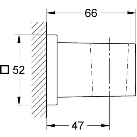Grohe 27693000 Euphoria Cube Supporto a Muro per Manopola Doccia, Cromo