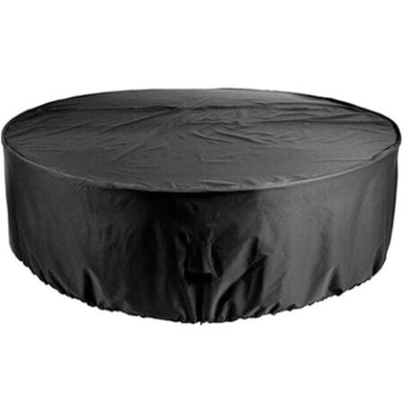 Copertura protettiva rotonda per mobili da giardino, tavolo e sedia da esterno, nera, 185x110 cm