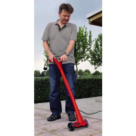Einhell Pulitore elettrico per giunti GC-EG 1410 (140 W, 1.200 giri/min, barra di guida ergonomica, spazzole intercambiabili, ruota guida, incl. spazzola in acciaio e nylon)