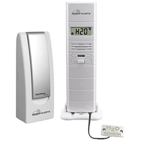 Technoline MA 10350 + Gateway 2 in 1: rilevatore di Acqua e sensore termoigroigro, Bianco, 3,8 x 2,1 x 12,8 cm