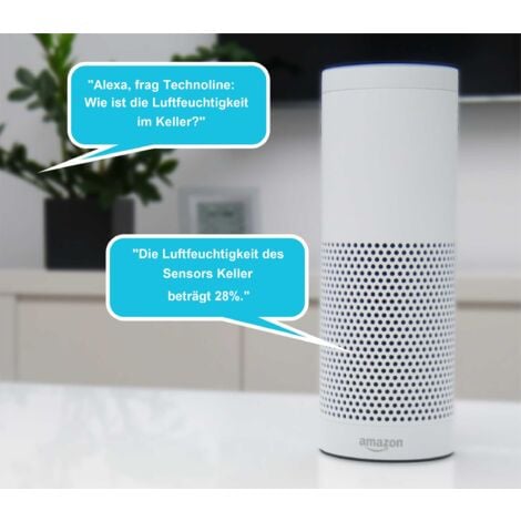 Technoline MA 10350 + Gateway 2 in 1: rilevatore di Acqua e sensore termoigroigro, Bianco, 3,8 x 2,1 x 12,8 cm