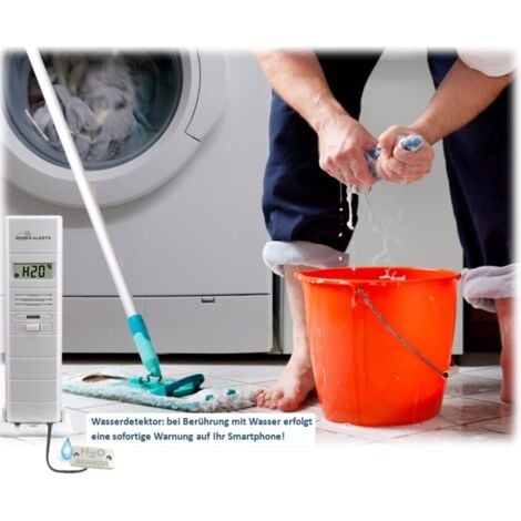 Technoline MA 10350 + Gateway 2 in 1: rilevatore di Acqua e sensore termoigroigro, Bianco, 3,8 x 2,1 x 12,8 cm