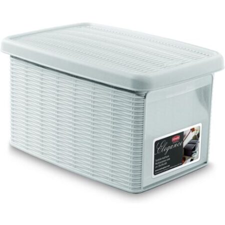 Scatola box armadio contenitore multiuso organizer bianco apertura frontale trasparente sovrapponibile storage resistente
