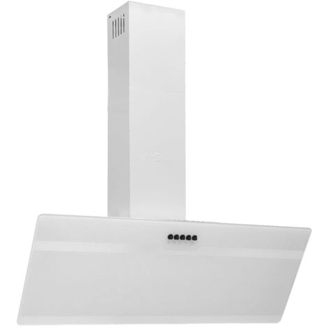 Furniture Limited - Cappa a Parete 90 cm in Acciaio e Vetro