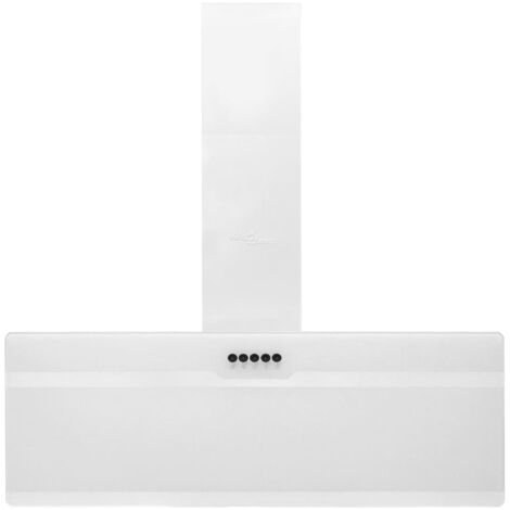 Furniture Limited - Cappa a Parete 90 cm in Acciaio e Vetro