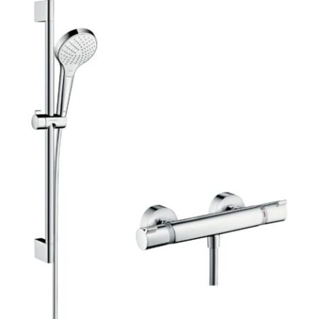 HANSGROHE set doccia Croma Select S Vario 0,65 m / Ecostat Comfort bianco/cromo 27013400