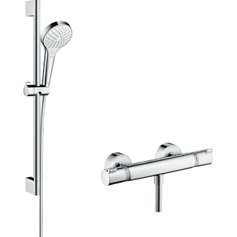HANSGROHE set doccia Croma Select S Vario 0,65 m / Ecostat Comfort bianco/cromo 27013400