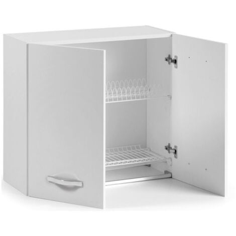 Pensile scolapiatti 80 cm due ante colore bianco frassinato