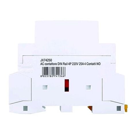 Contattore AC 4P 25A 4NO 220V occupa 2 Moduli DIN Ettroit JX74250