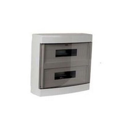 Centralino da parete 24 moduli grigio RAL 7035 con portello trasparente fumè 280 x 300 x 106 IP40 FAEG - FG14424