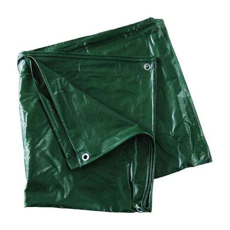 TELONE OCCHIELLATO PVC PESANTE VERDE EFFE • GR/MQ 540 MT 2X3