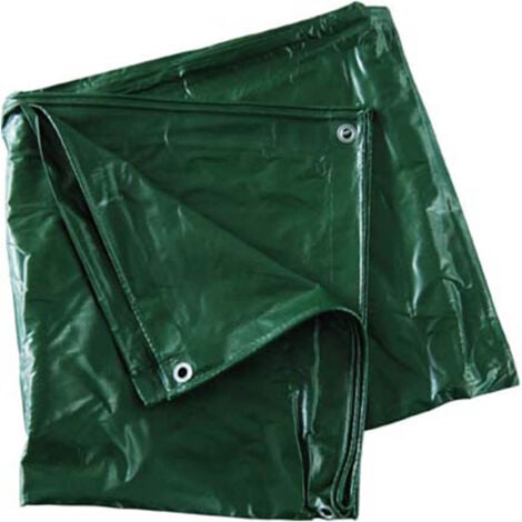 TELONE OCCHIELLATO PVC PESANTE VERDE EFFE • GR/MQ 540 MT 2X3