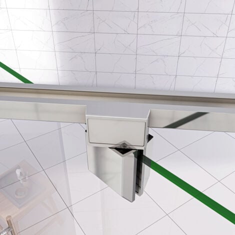 185cm Box Doccia Angolare Porta Girevole Battente con Parete Fissa 70x70cm in Vetro Temperato Trasparente 5 mm Profilo Cromo Lucido