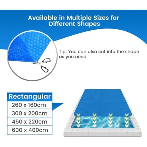 WOLTU Telo Copertura per Piscine Fuori Terra 300x200cm, Blu