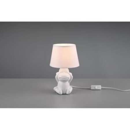 Lume Da Tavolo Abu Ceramica Scimmietta "Non Vedo" Bianco Trio Lighting