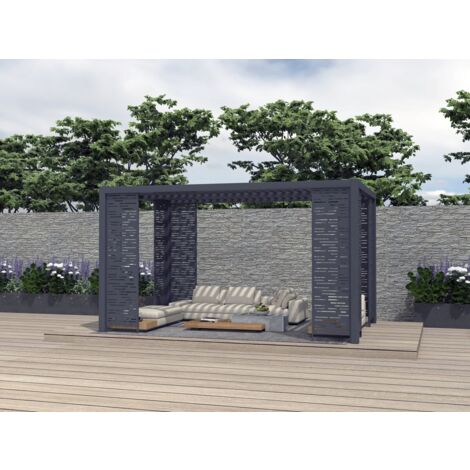 Persiana bioclimatica Windsor Line 52 x 204 cm - Grigio scuro