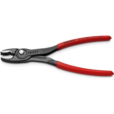 82 01 200 TwinGrip® Pinza a presa frontale rivestiti in resina sintetica antiscivolo bonderizzata grigia 200 mm