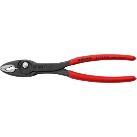82 01 200 TwinGrip® Pinza a presa frontale rivestiti in resina sintetica antiscivolo bonderizzata grigia 200 mm