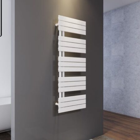 SONNI Termoarredo Scaldasalviette 1314x500m Bianca Radiatore Acqua Calda Design Laterale Verticale Scaldasalviette  Connessione laterale
