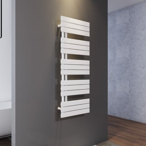 SONNI Termoarredo Scaldasalviette 1314x500m Bianca Radiatore Acqua Calda Design Laterale Verticale Scaldasalviette  Connessione laterale
