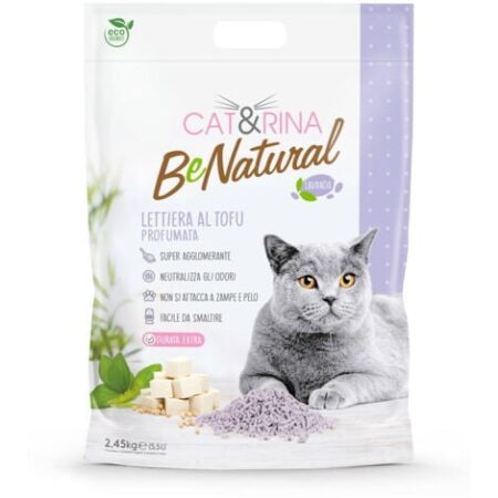 BeNatural lettiera di origine vegetale al tofu al profumo di lavanda 5,5 litri