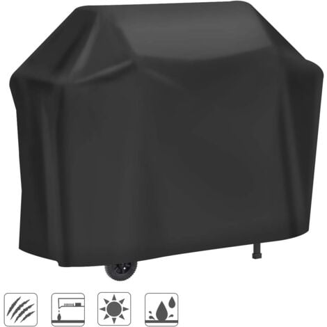 Copertura per barbecue, copertura in tela cerata Oxford 210D resistente Protezione per barbecue Copertura per griglia anti-UV/Anti-acqua/Anti-umidità (145  61  117 cm) -RAPANDA