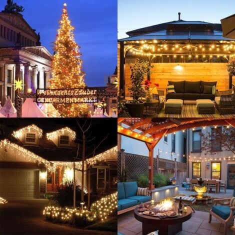 Ghirlanda solare da giardino, 6,5 m 30 sfere di cristallo Ghirlanda di luce LED impermeabile, 8 modalità Luci stellate esterne Ghirlanda di luce solare, Illuminazione decorativa per la casa, Festival