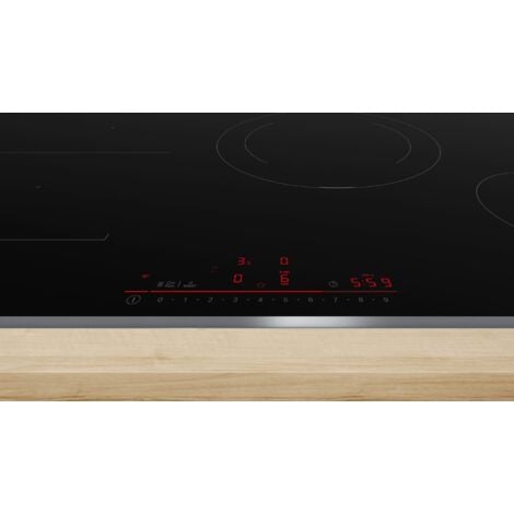Bosch Serie 6 PVS845HB1E Piano cottura a induzione 80 cm Nero, con profili. Colore del prodotto: Nero, Posizionamento dell'apparecchio: Da incasso, Dimensione della larghezza del piano cottura: 80 ...