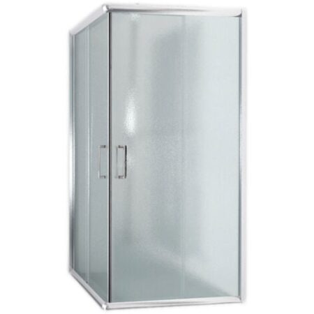 Box doccia scorrevole vetro stampato h 185 mod. Alabama 70x70 cm quadrato