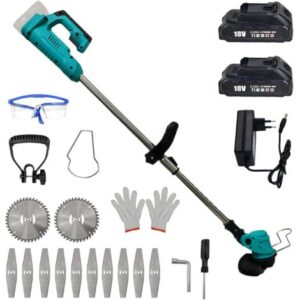 Batteria Tagliaerba Tagliaerba Decespugliatore Decespugliatore Decespugliatore,con batteria e caricabatterie 2x3000mAh,Compatibile con la batteria Makita