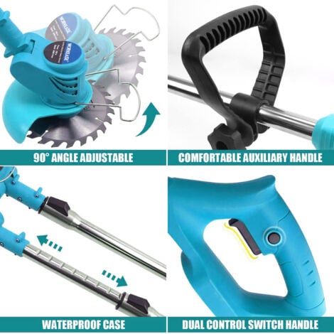 Batteria Tagliaerba Tagliaerba Decespugliatore Decespugliatore Decespugliatore,con batteria e caricabatterie 2x3000mAh,Compatibile con la batteria Makita