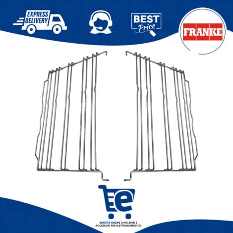 Kit Telaio in Filo Destro e Sinistro per Forno Cucina, Compatibile con Franke, Dimensioni: 368x231x30 (mm) Cromato, per Modelli AD72 AX97 CM74 DM DG SM