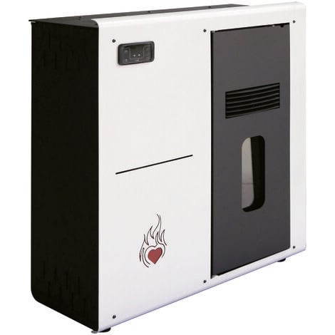 STUFA A PELLET 7,89KW CUORE CALDO SLIM 8 BIANCA 84x30xH90 CM