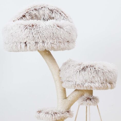 Fudajo Albero tiragraffi con design a rami 130 cm con peluche e sisal