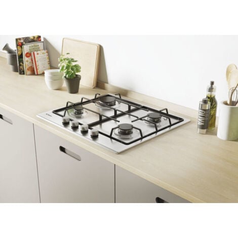 Candy Timeless CEL6PBRX Acciaio inossidabile Da incasso 59 cm Gas 4 Fornello(i)