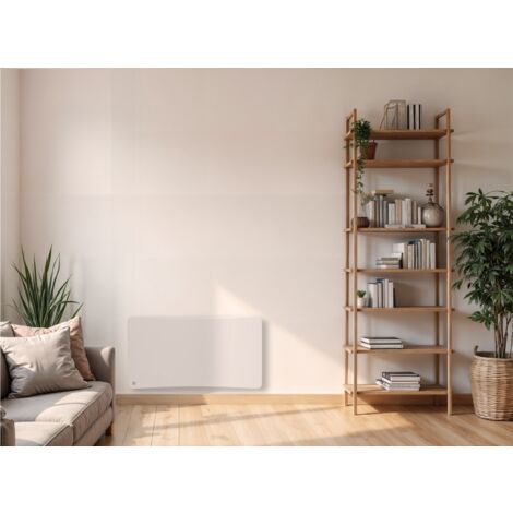 1500W Bestherm ALMEA radiatore elettrico fisso orizzontale in ghisa con inerzia a secco + pellicola + plug & play bianco