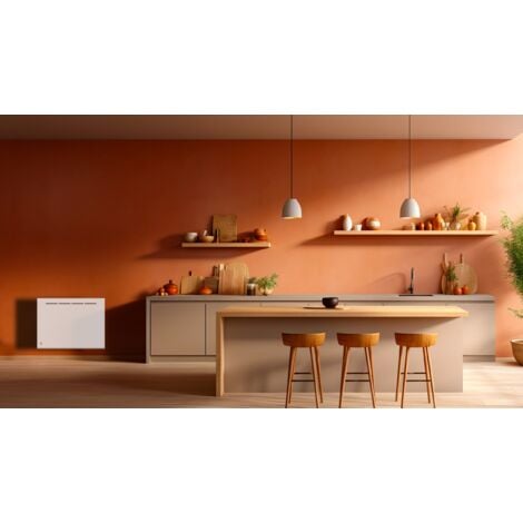 Radiatore elettrico fisso Bestherm Atlas 1000W ceramica bianca inerzia secca orizzontale