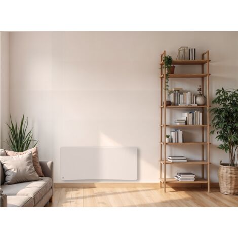 2000W Bestherm ALMEA radiatore elettrico fisso orizzontale in ghisa con inerzia a secco + pellicola + plug & play bianco