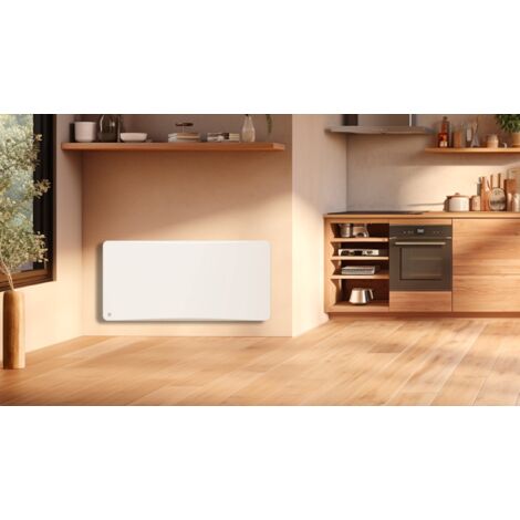 2000W Bestherm ALMEA radiatore elettrico fisso orizzontale in ghisa con inerzia a secco + pellicola + plug & play bianco