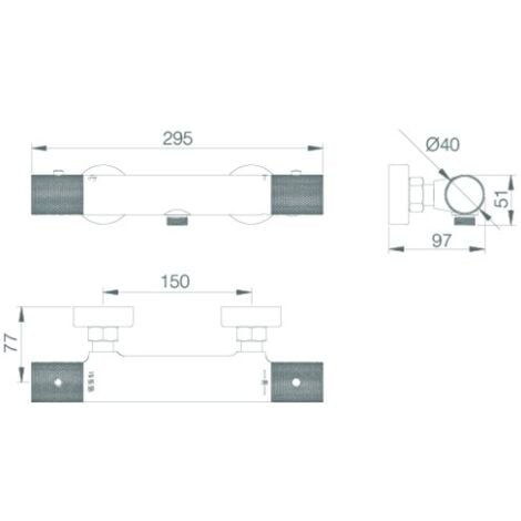 IMEX - GENOVA CROMO miscelatore doccia - BTG053-5