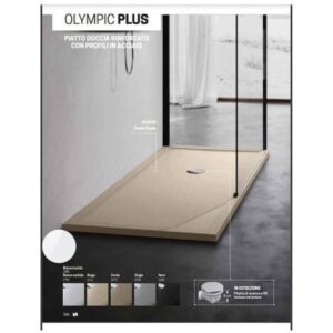 NOVELLINI Olympic plus piatto doccia acrilico 160×90 h4,5 piletta ø 90 bianco codice prod: OL160904-30
