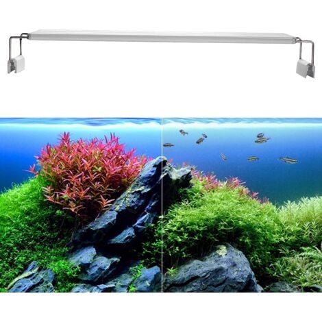 Eosnow Lampada a LED ad alta luminosità con spina europea 200-240 V 13 W con staffa per illuminazione dell'acquario