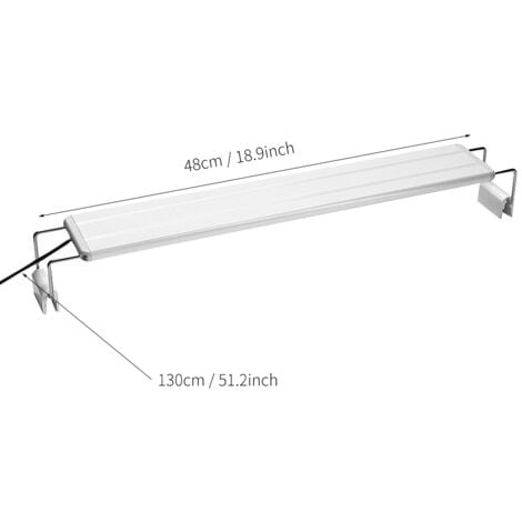 Eosnow Lampada a LED ad alta luminosità con spina europea 200-240 V 13 W con staffa per illuminazione dell'acquario