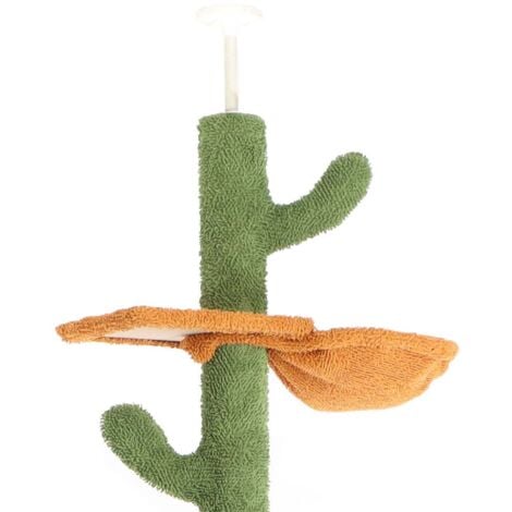 Fudajo Albero tiragraffi a soffitto verde 229-275cm Altezza regolabile con 4 livelli e sisal Gatti